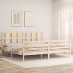 vidaXL Cadre de lit sans matelas 200x200 cm bois massif