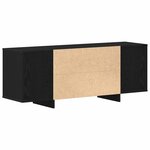 vidaXL Meuble TV Chêne noir 120 x 30 x 40 5 cm Bois d'ingénierie