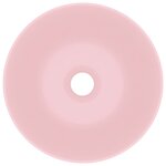 vidaXL Lavabo de salle de bain Céramique Rose mat Rond