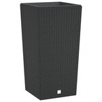 vidaXL Jardinière et intérieur amovible anthracite 21 /49 L rotin PP