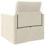 vidaXL Canapé-lit avec coussin Crème 74 x 77 x 81 cm Velours