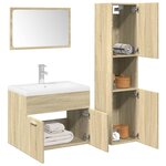 vidaXL Ensemble de meubles de salle de bain 3 Pièces chêne sonoma