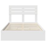 vidaXL Lit de Rangement Blanc 135 x 190 cm Bois d'ingénierie