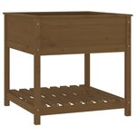 vidaXL Jardinière avec étagère Marron miel 82 5x82 5x81 cm Bois de pin