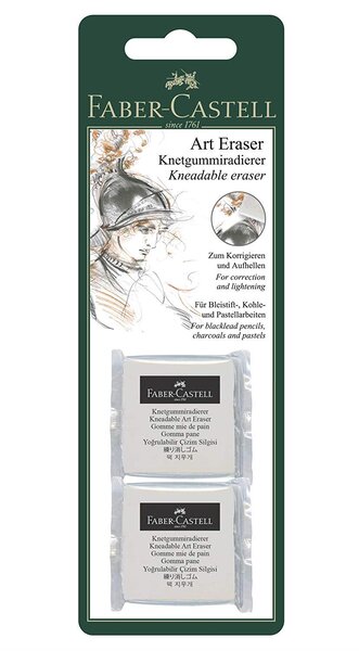Blister de 2 Gommes mie de pain blanc FABER-CASTELL