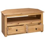 vidaXL Meuble TV d'angle 93x49x49 cm Pin solide Assortiment Panama