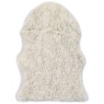vidaXL Tapis 60 x 90 cm Peau de mouton synthétique Mélange de gris