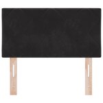 vidaXL Tête de lit avec tête de lit Noir 80 cm Velours
