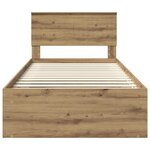 vidaXL Cadre de lit Chêne artisan 100 x 200 cm Pin massif