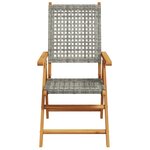 vidaXL Ensemble de salle à manger pour jardin 7 Pièces Gris