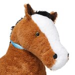 Peluche Cheval allongé - 120 cm - brun clair
