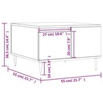 vidaXL Table basse chêne marron 55x55x36 5 cm bois d'ingénierie