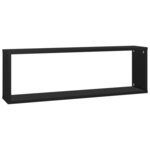 vidaXL Étagères cube murales 4 Pièces Noir 80x15x26 5cm bois d'ingénierie
