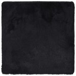 vidaXL Tapis shaggy à poils longs NAVARRA noir 120x120 cm polyester