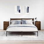 vidaXL Tables de chevet 2 Pièces chêne marron 39x35x65 cm bois ingénierie