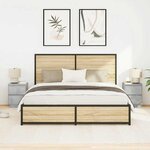 vidaXL Tables de chevet avec lumières LED 2 Pièces gris béton 38x34x50 cm