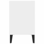 vidaXL Meuble TV avec pieds en métal Blanc 103 5x30x50 cm