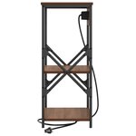 vidaXL Cabinet de chevet avec étagère Chêne marron 41 x 31 x 76 cm