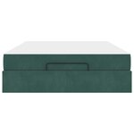 vidaXL Cadre de lit avec matelas avec matelas 2 Pièces Vert Velours