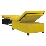 vidaXL Canapé-lit Jaune 67 x 194 x 38 cm Velours