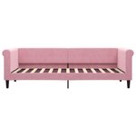 vidaXL Lit de jour avec lit gigogne rose 80x200 cm velours