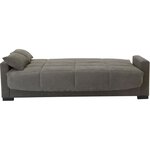 Canapé clic clac 3 places - Taupe - Matelas 17 cm - 223 x 96 x 103 cm - MEGAN