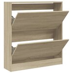 vidaXL Armoire à chaussures chêne sonoma 80x21x87 5 cm bois ingénierie
