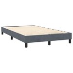 vidaXL Sommier à lattes de lit et matelas et LED gris foncé 120x220cm velours