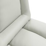 vidaXL Fauteuil de sol ajustable Blanc Simili cuir