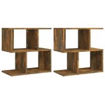 vidaXL Tables de chevet 2Pièces Chêne fumé 50x30x51 5cm Bois d'ingénierie