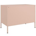 vidaXL Meuble TV rose 68x39x50 5 cm acier