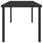 vidaXL Table de Jardin Noir 160 x 80 x 73 cm Teck massif
