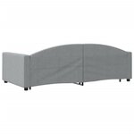 vidaXL Lit de jour avec gigogne sans matelas gris clair 100x200 cm