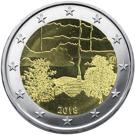 Monnaie 2 euros commémorative finlande 2018 - la culture du sauna