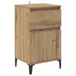 vidaXL Cabinet de chevet avec tiroir chêne artisanal 40 x 35 x 70 cm