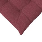 vidaXL Coussins de siège 2 Pièces Bordeaux 40 x 40 x 6 cm tissu