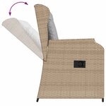vidaXL Banc de jardin 2 Pièces Beige polyrotin