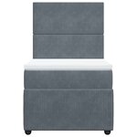 vidaXL Sommier à lattes de lit et matelas Gris foncé 80x200 cm Velours