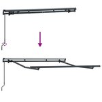 vidaXL Cadre de auvent Anthracite 2.5 x 2 m Métal