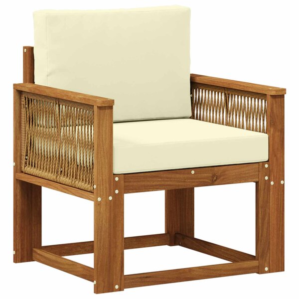 vidaXL Sofa de milieu extérieur Bois d'Acacia Massif Naturel