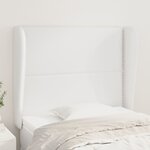 vidaXL Tête de lit avec oreilles Blanc 83x23x118/128 cm Similicuir