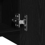 vidaXL Armoire Miroir de Salle de Bain Chêne noir 62 5 x 20 5 x 64 cm