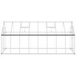 vidaXL Serre avec cadre de base argenté 445x169x195 cm aluminium