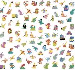 Stickers X 100 - Dinosaures -