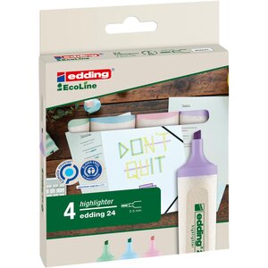 Surligneur 24 Ecoline set de 4 Assorti pastel 2-5 mm EDDING