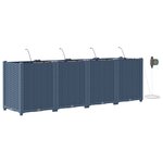 vidaXL Jardinières de jardin 1 pc Gris 160 x 40 x 52 cm Plastique