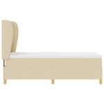 vidaXL Lit à ressorts avec matelas gris foncé 90x190 cm Crème