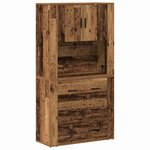vidaXL Haut Armoire Bois ancien 80 x 33 x 150 cm Bois d'ingénierie