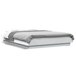 vidaXL Cadre de lit avec lumières LED blanc 120x190 cm bois ingénierie