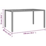 vidaXL Ensemble de bistro de jardin 5 Pièces coussins noir poly rotin